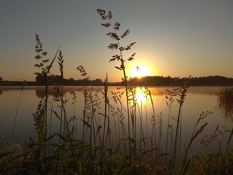 Poranek nad wodą