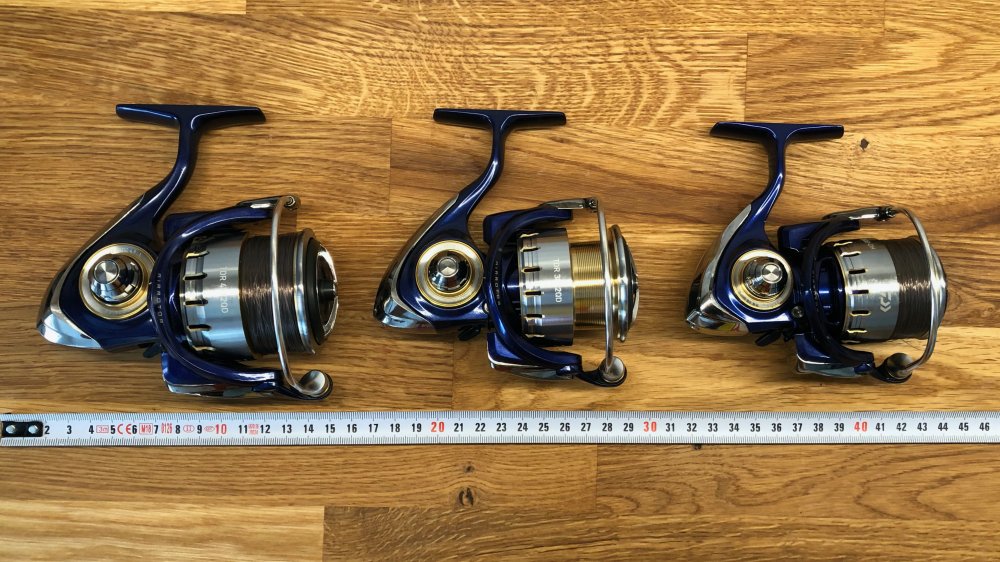 Porównanie wielkości kołowrotków Daiwa TDR 4012 / 3012 / 2508