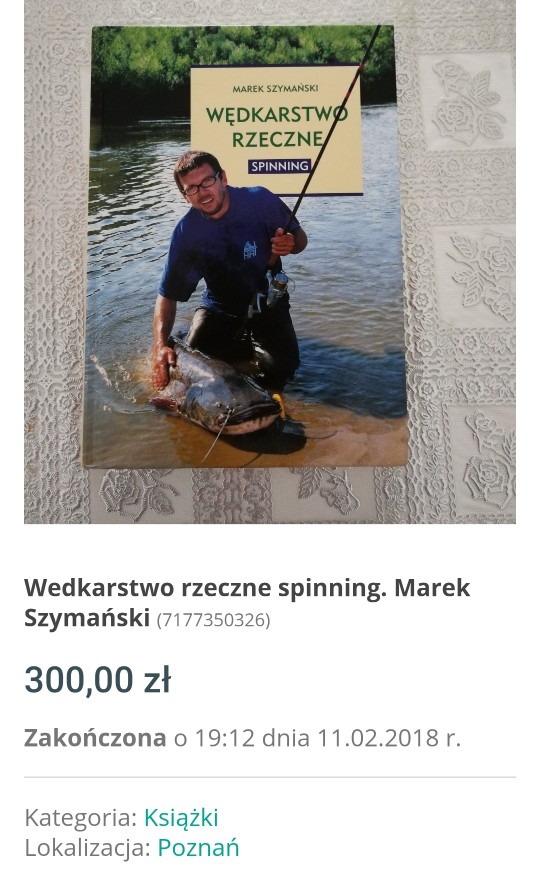 Wędkarstwo rzeczne spinning" Marek Szymański
